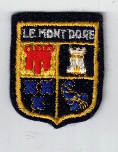 Ancien Blason Du Mont Saint-Michel – Patch Tissu 6,5x5cm (1950/60)