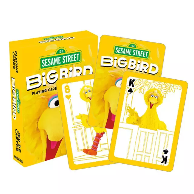 Excellent article pour les fans de cartes à jouer Sesame Street Big Bird sous li