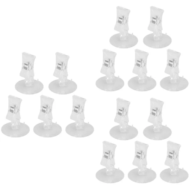 15 Pcs Feeding Tool Aquarium Fodder Clamps Suction Cup Clips Cups with