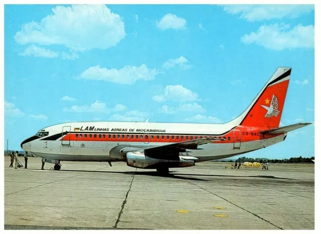 Linhas Aereas de Mocambique Boeing 737 Airplane Postcard