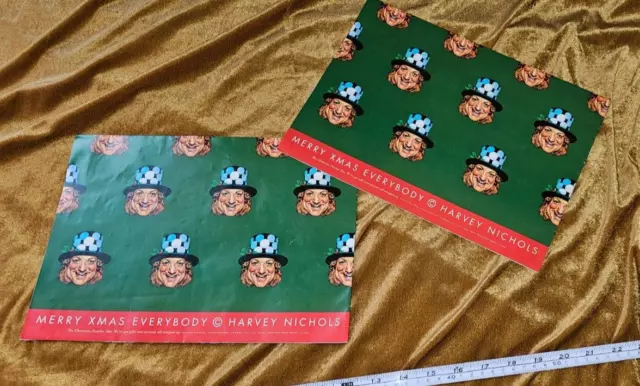 Porta noddy vinige/carta da imballaggio natalizia Harvey Nichols x 2