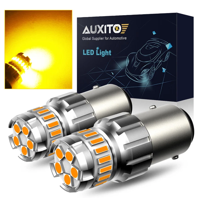 2/4/6X AUXITO 1157 CANBUS Amber Yellow LED Turn Signal Indicator Parking Light