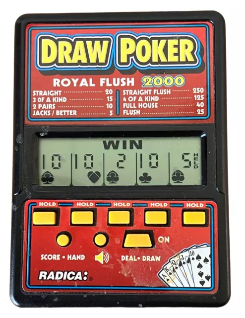 Radica VIDEO POKER Royal Flush 2000 Electronic Handheld Game - Model #510 TESTED