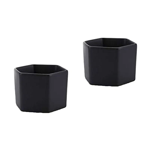 2 PCS Jardinière En Céramique Hexagonale Porcelaine Pot De Fleur Petit Fleurs
