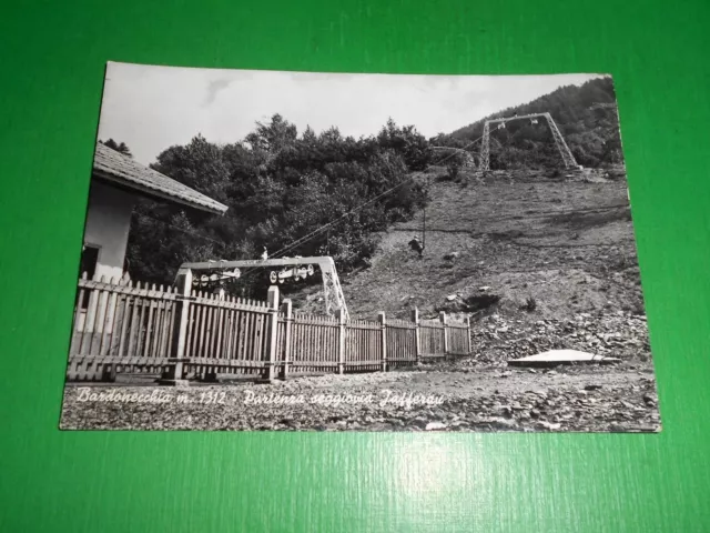 Cartolina Bardonecchia - Partenza seggiovia Jafferau 1955 ca.