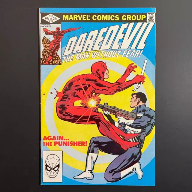Daredevil 183 Punisher battle Frank Miller Bronze Age Marvel 1982 iconic comic