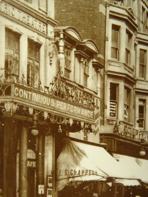 Wales CARDIFF Queen Street showing THEATRE & Animated Street - Old RP Postcard 2