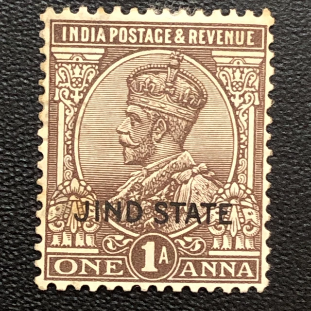 INDIA - JHIND STATE-1927 - 1 ANNA STAMP - KING GEORGE V - MINT - Sg IN JI 87