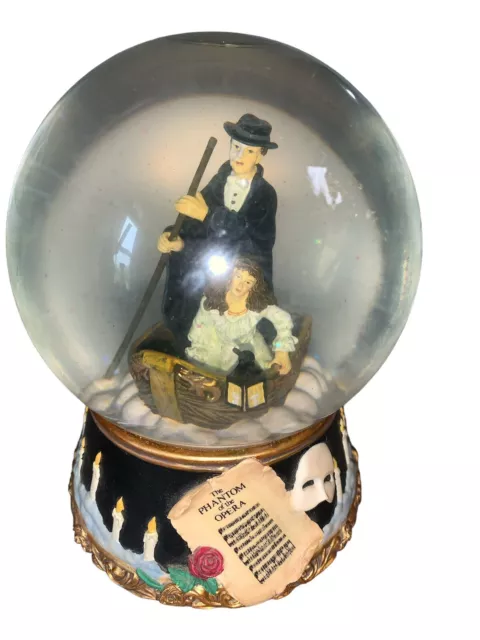 Vintage Phantom Of The Opera Musical Snow Globe  San Francisco Music Box Co.