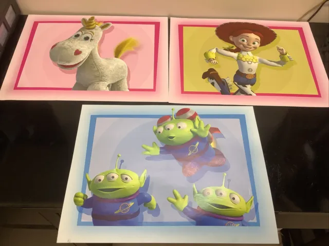 Disney Picture Wall Art Colourful Poster Large X3 Bundle Toy Story Jesse Alien