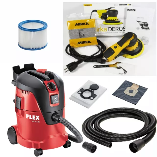 MIRKA Deros 150mm 5mm Avec Flex Vce 26 L Mc Vide Comme