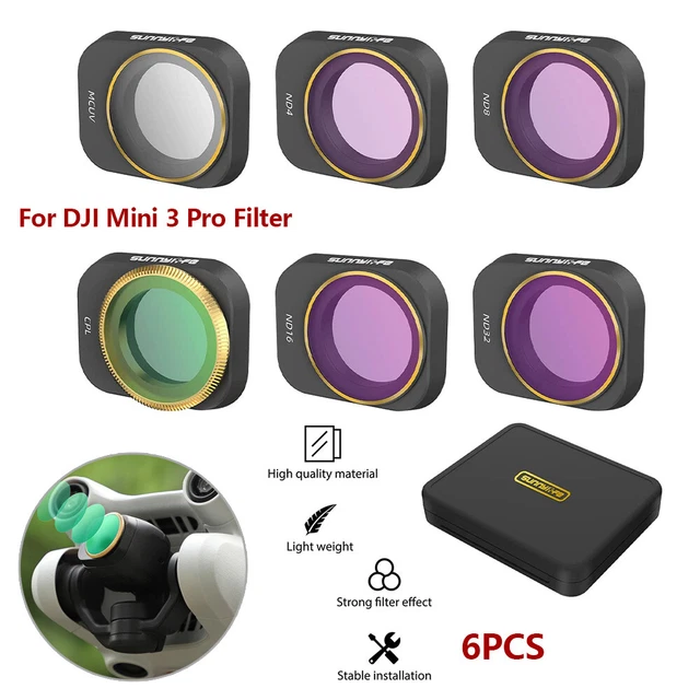 6PCS Filter Adjustable CPL ND16 Polarizer ND8/PL Accessories For DJI Mini 3 Pro