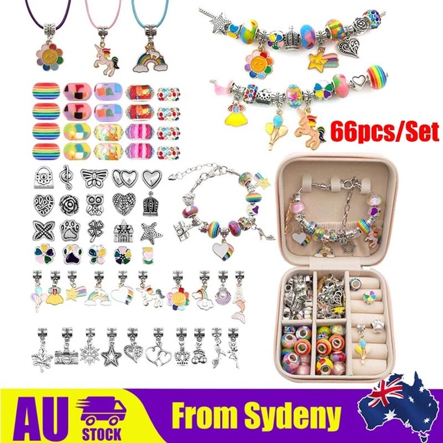 Bracelet Making Kit DIY Charm Bracelets Jewelry Crafts Set for Girls 8-12 Gifts