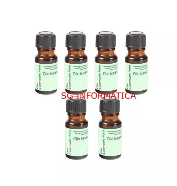 5 FLACONE + 1 omaggio 10 ML Oli Essenziali olii olio PER DIFFUSORI AROMATERAPIA