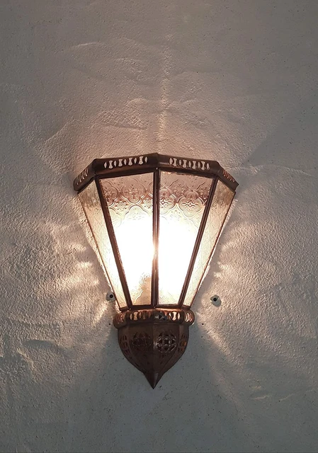Applique Murale Fer Forgé Marocaine Lampe Lanterne Lustre M17