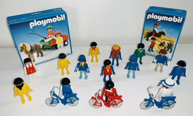 PLAYMOBIL 3579 - 2 Enfants 2 Poneys - Vintage des Années 90 EUR 4,49