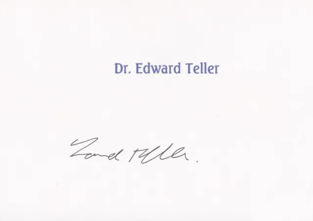 EDWARD TELLER --- original signiert - 8#13