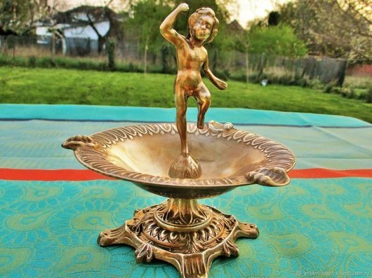 BOUGEOIR DE PORTE-BOUGIE chat animal de la dynastie 3 en bronze ancien