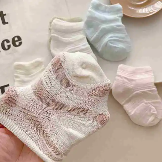 Newborn Infant Boy Girl Toddler 2 Pack Lovely Low-Cut Thin Summer Cotton Socks