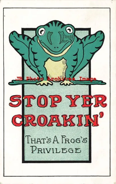 Comic, Stop Yer Croakin' That's a Frog's Privilege