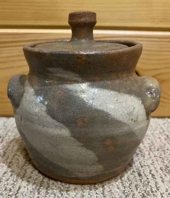 Burlon B.B. Craig Swirl Lidded Jar Catawba valley southern folk art pottery nc
