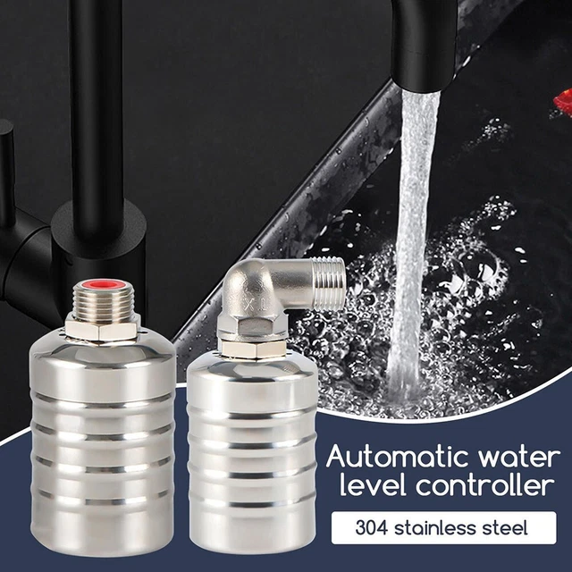 Vanne Niveau Eau Automatique 2 Vannes à Flotteur Automatique En Acier Inoxydable 1/2 - Niveau D'eau Pour Réservoir, Piscine, Abreuvoir Bétail Abreuvoir Automatique Bétail