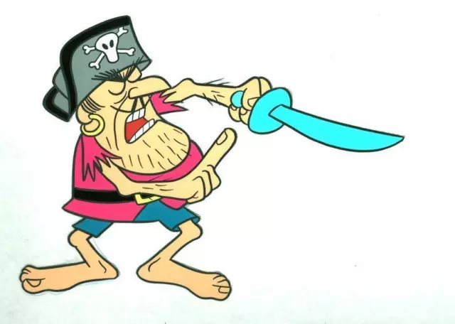 Jay Ward, Untitled - Cap'n Crunch Pirate 4, Acetate Cel and Pencil Drawing
