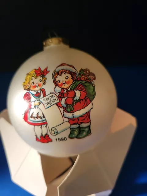 Vintage 1990 Collectors Edition Campbells Soup Kids Ball Ornament IN BOX