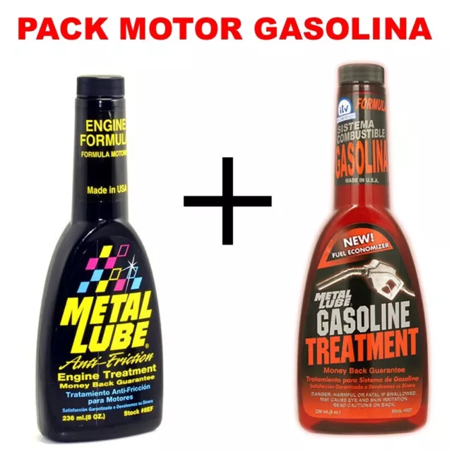 Pack METAL LUBE para Motores DE GASOLINA BOTES 236ml. más suavidad en el motor