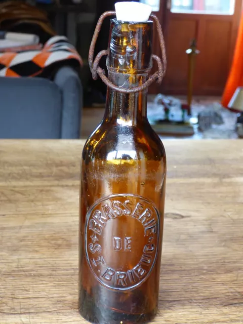 ancienne bouteille de bière BRASSERIE DE SAINT BRIEUC (22 CÔTES-D ARMOR) 21.5 cm