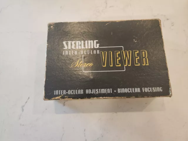 Vintage Sterling Inter Ocular Stereo Viewer Gray Wave Swirl 700 Chicago Illinois