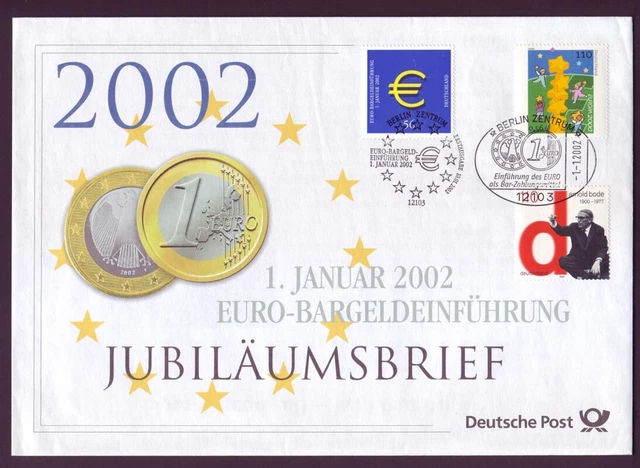 Bund Jubiläumsbrief 2002 Mi.Nr. 2234 ESST Euro-Bargeldeinführung