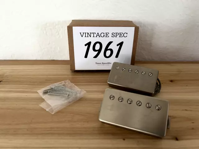 Pegatina Vintage Spec Gibson PAF 1961 clon Humbucker conjunto por tono específico.