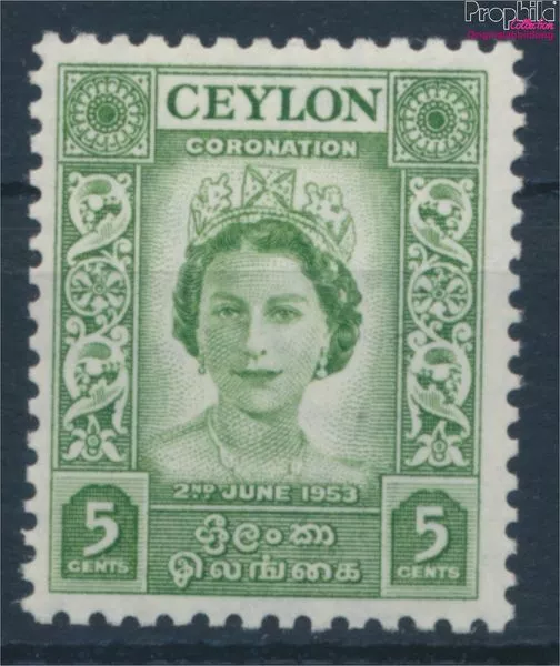 Briefmarken Ceylon 1953 Mi 279 Jahrgang 1953 komplett postfrisch Königshä (10364