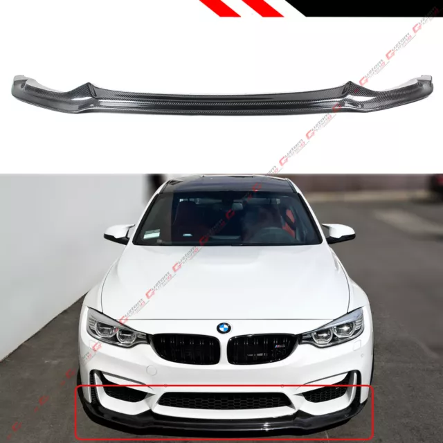 For 2015-19 BMW F80 M3 F82 F83 M4 V Style Carbon Fiber Front Bumper Lip Splitter