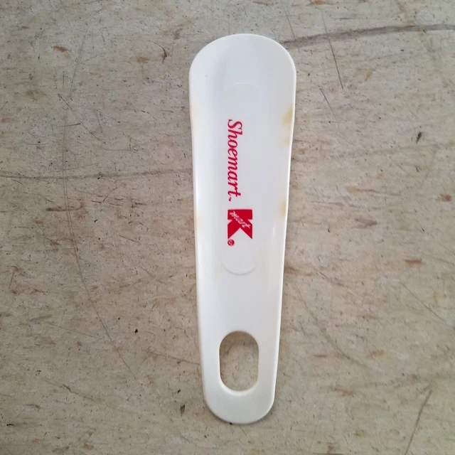 VINTAGE KMART PLASTIC Shoe horn white shoemart 6" jj 11.06 PicClick