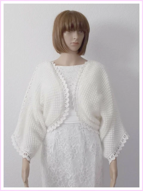 Gilet Angora Anny Blatt Couture - Modèle Kathel Bleu - Neuf Sans étiquettes - Fabriqué En France