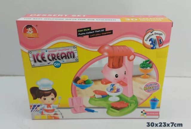 Ice Cream Gelateria Con Plastilina Gioco Giocattolo Bambini dfh