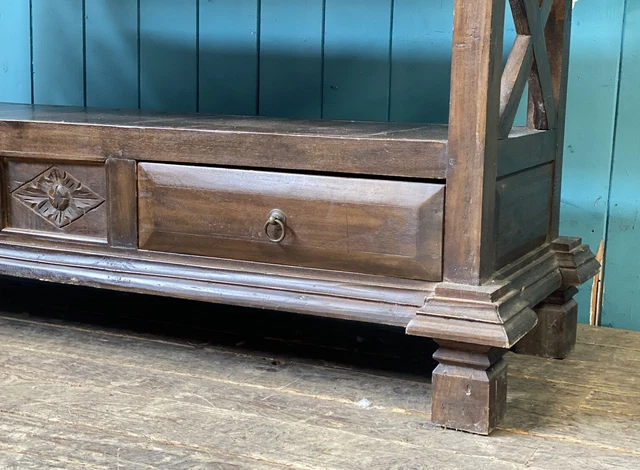 Vintage Rustic X Frame Shelves Room Divider Buffet Sideboard Bookcase DELIVERY 3