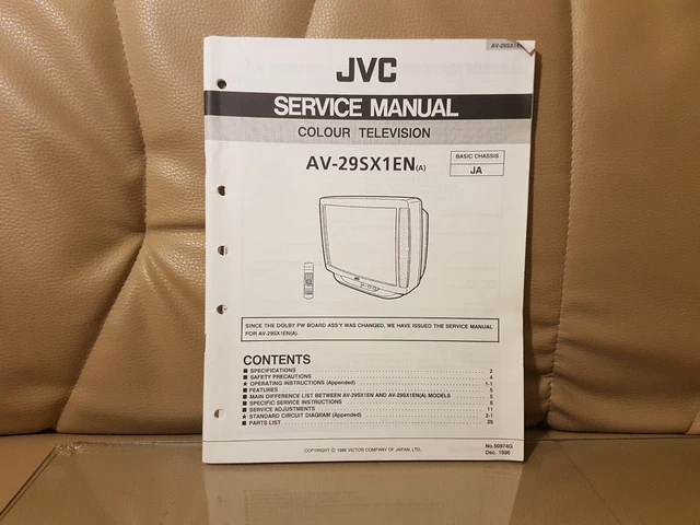 JVC AV-29SX1EN TV a colori manuale di servizio