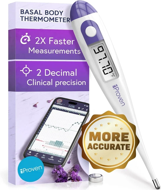 DIGITAL BASAL BODY Thermometer, 1/100Th Degree High Precision, Quick 60
