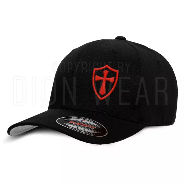 Flex Fit Hats for Men Baseball Cap Crusader Knights Templar Cross Jesus Hat