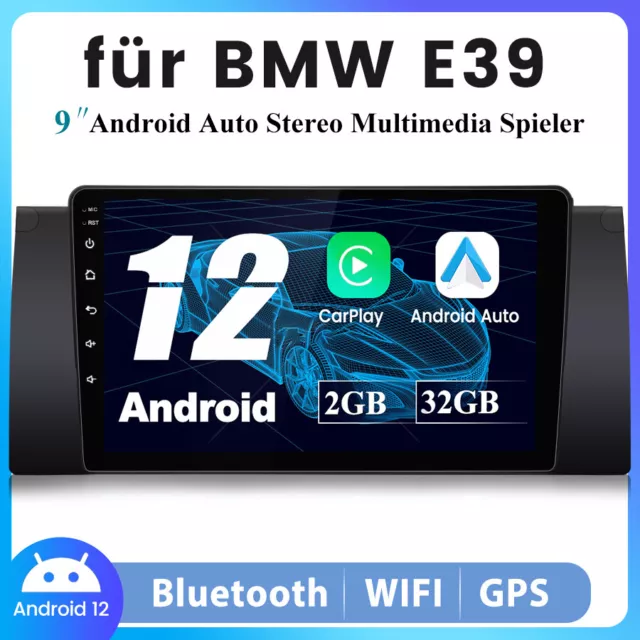 Wireless Carplay 32G Android 12 Autoradio GPS Navigation Für BMW E39 E53 X5 5er
