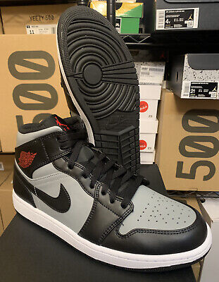 Nike Air Jordan 1 Mid Shadow Red Black Grey Shoes 554724-096 Youth & Men's Sizes