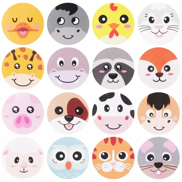 1000 Pieces Cute Animal Round Face Stickers, Cartoon Stickers for Kids Party ...