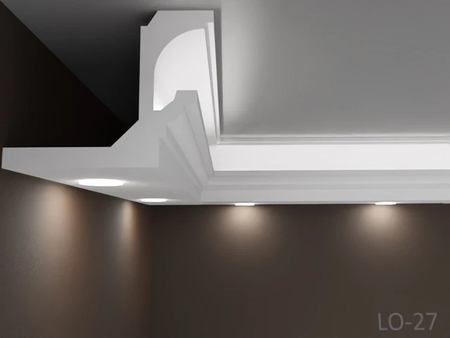30 cm listelli in stucco listelli in polistirolo XPS LED illuminazione soffitto 135x120