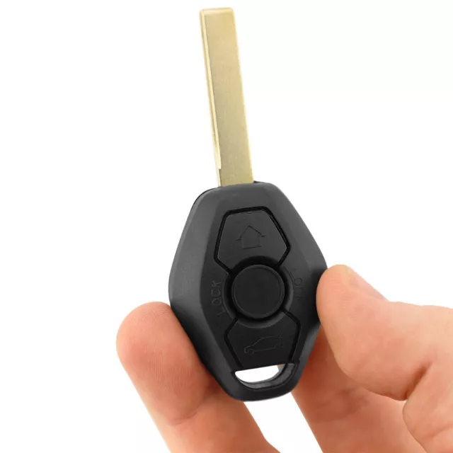 Car Key Fob Shell Case for BMW 3 5 7 Series E38 E39 E46 E81 3 Key Button Black