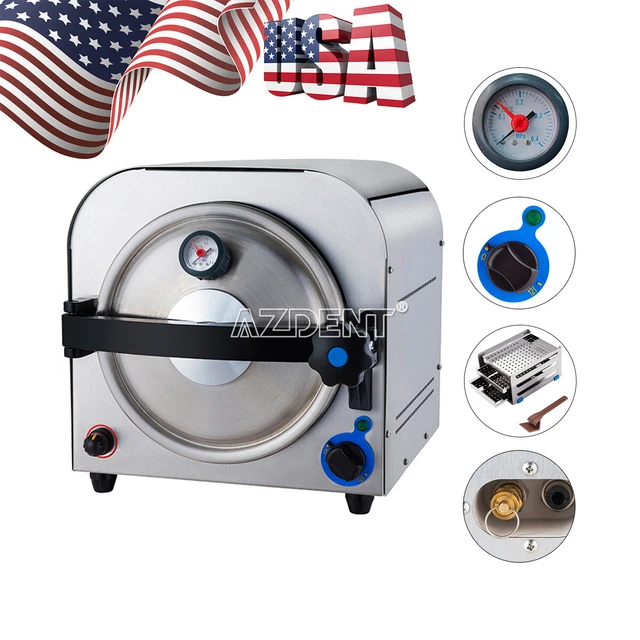14L Dental Autoclave Sterilizer Medical Steam Sterilization Steel Lab Equipment