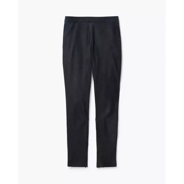 New!! $335 Theory "Tonerma" Stretch Sateen Side/Ankle Zip Crop Pant Navy Size 8