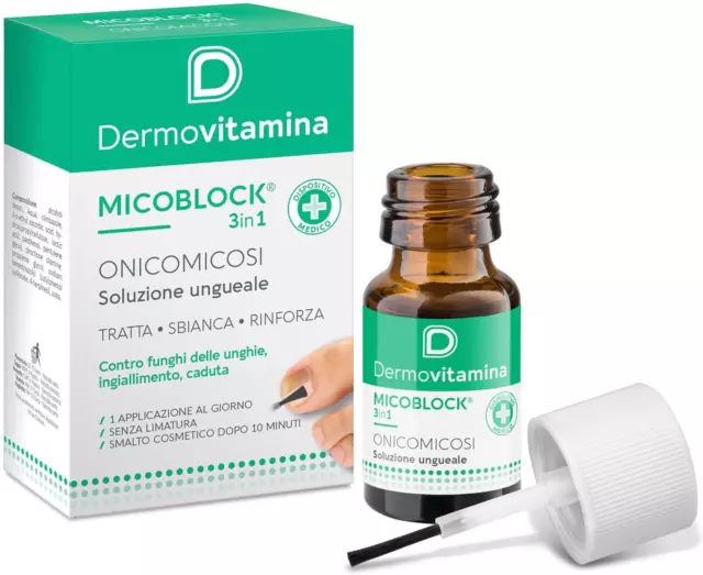 Dermovitamina Micoblock 3In1Onicomicosi - Micosi Unghie Piedi - Smalto Curativo